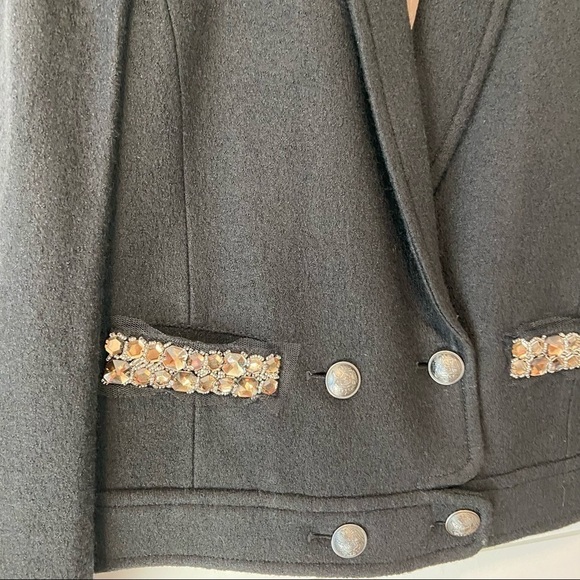 LOFT | Wool Blend Cropped Black Blazer - Picture 4 of 13